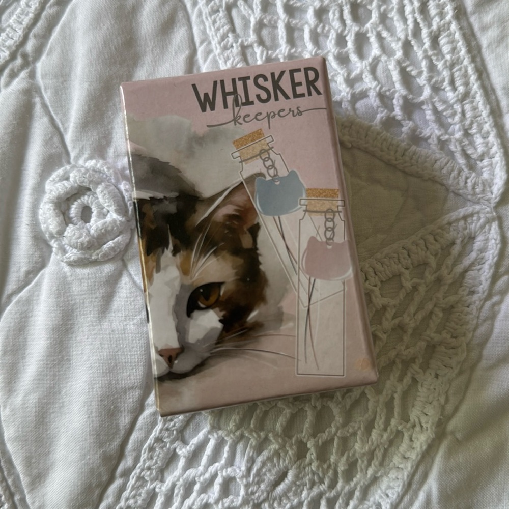 CAT WHISKER KEEPERS SET OF 2 memory sentimental memories kitten